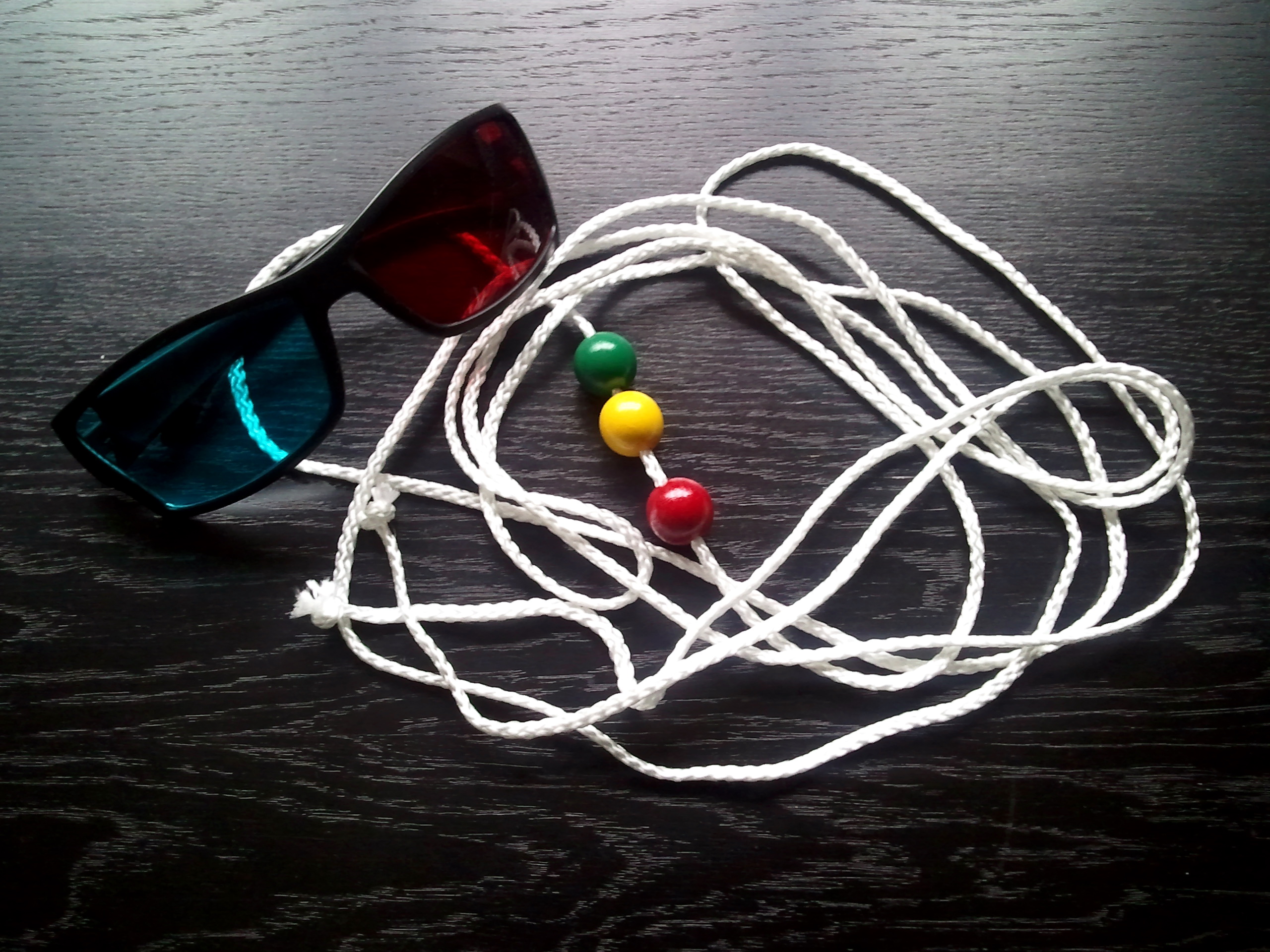 Brock String with 3D glasses