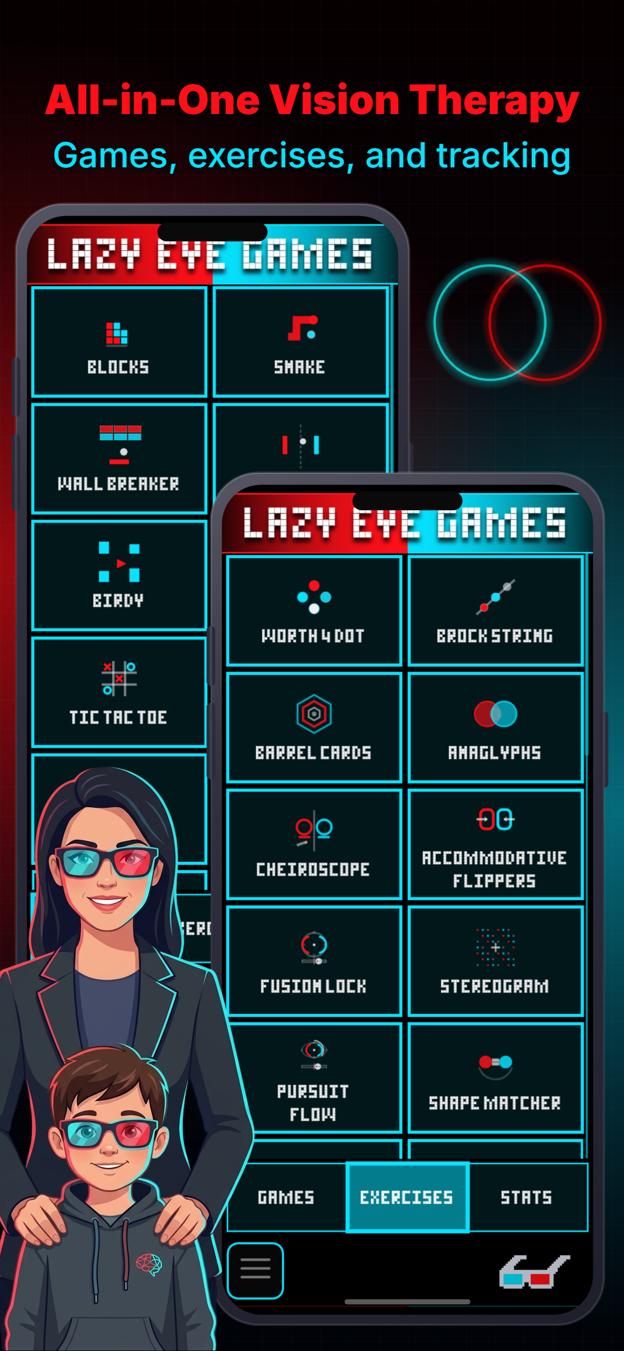 Play exciting games to improve your lazy eye.