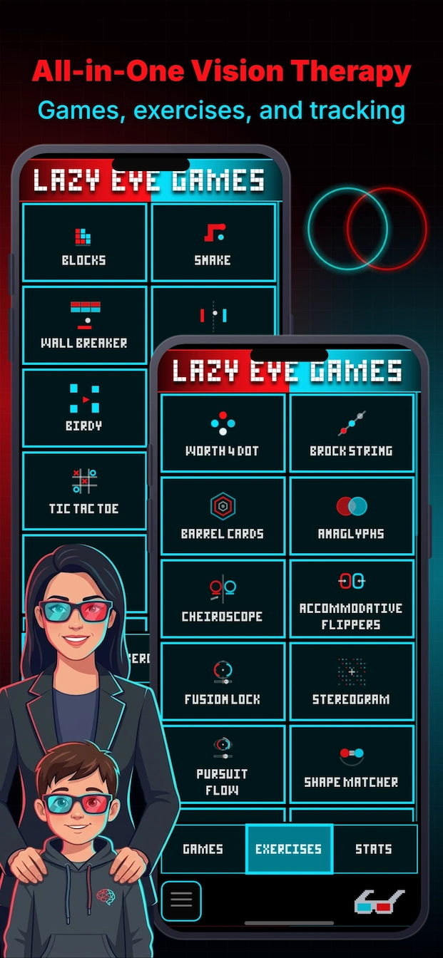 Play exciting games to improve your lazy eye.
